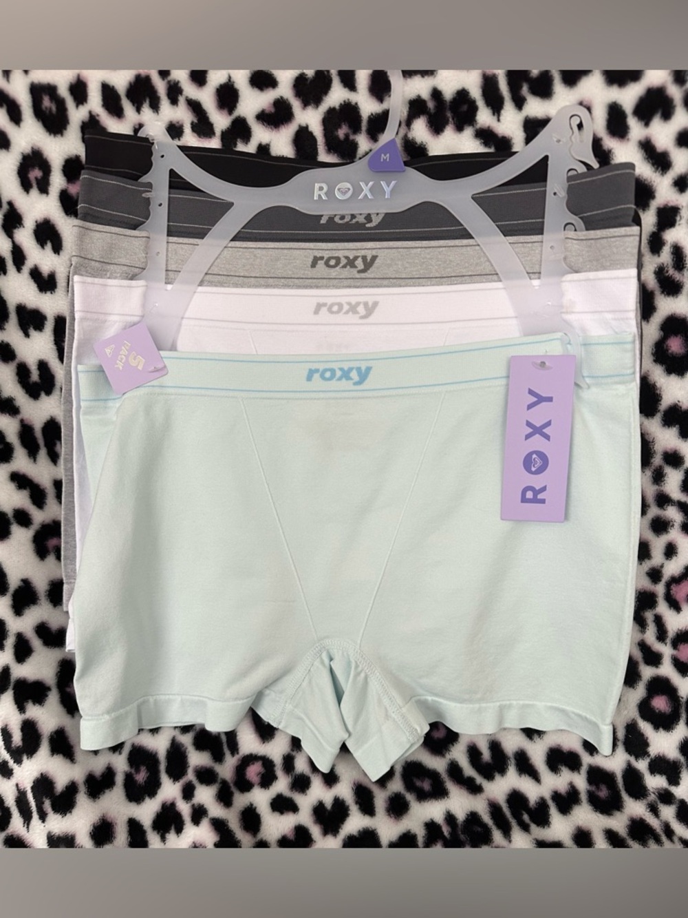 Roxy 5 Piece Boxer Boy Short Set New Medium Stretchy